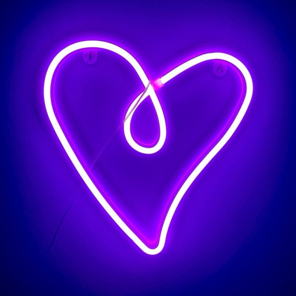 💜 Purple Neon Heart Light 💜 - Picture 5 of 5